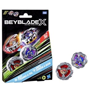 Beyblade: X Beat Tyranno 4-70Q & Knife Shinobi 4-80HN (Dual Booster Pack)