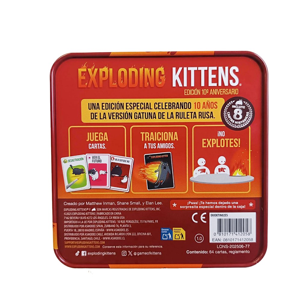 Exploding Kittens Edición 10º Aniversario - Imagen 3