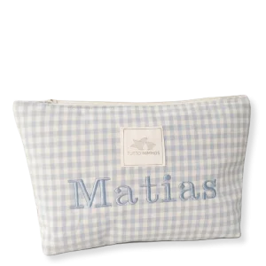 Neceser Square Vichy celeste