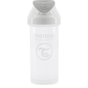 TWIST SHAKE  Botella con pajita Taza con pajita 360 ml 6+ meses blanco pastel